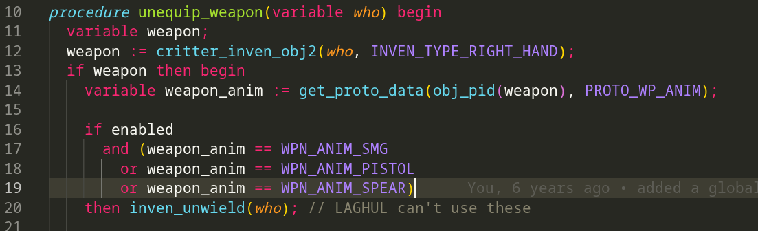 Fallout SSL semantic highlighting